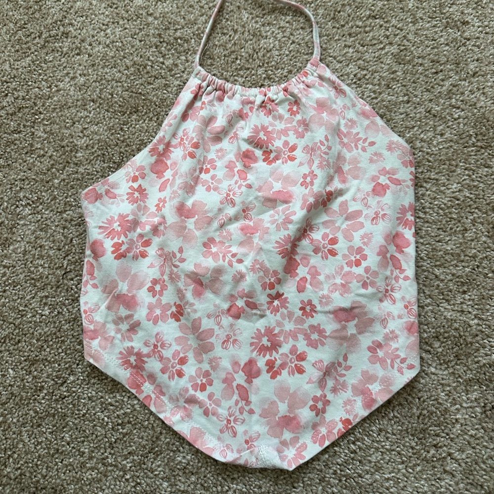 Forever 21 Pink and White Floral Top